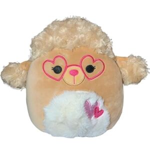 Squishmallow Official 8 Inch Jacinda The Poodle With Heart Glasses  RARE